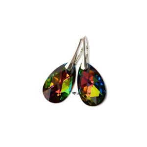 Kolczyki Swarovski migdał Vitrail Medium srebrne