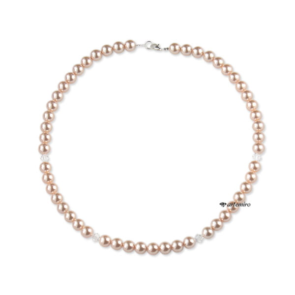 Naszyjnik z pereł Swarovski Crystal Peach Pearl