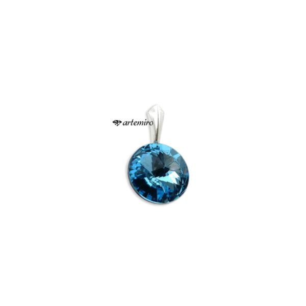 Zawieszka Swarovski rivoli Aquamarine srebrna