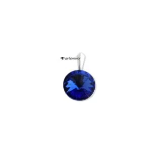 Zawieszka Swarovski rivoli Sapphire srebrna